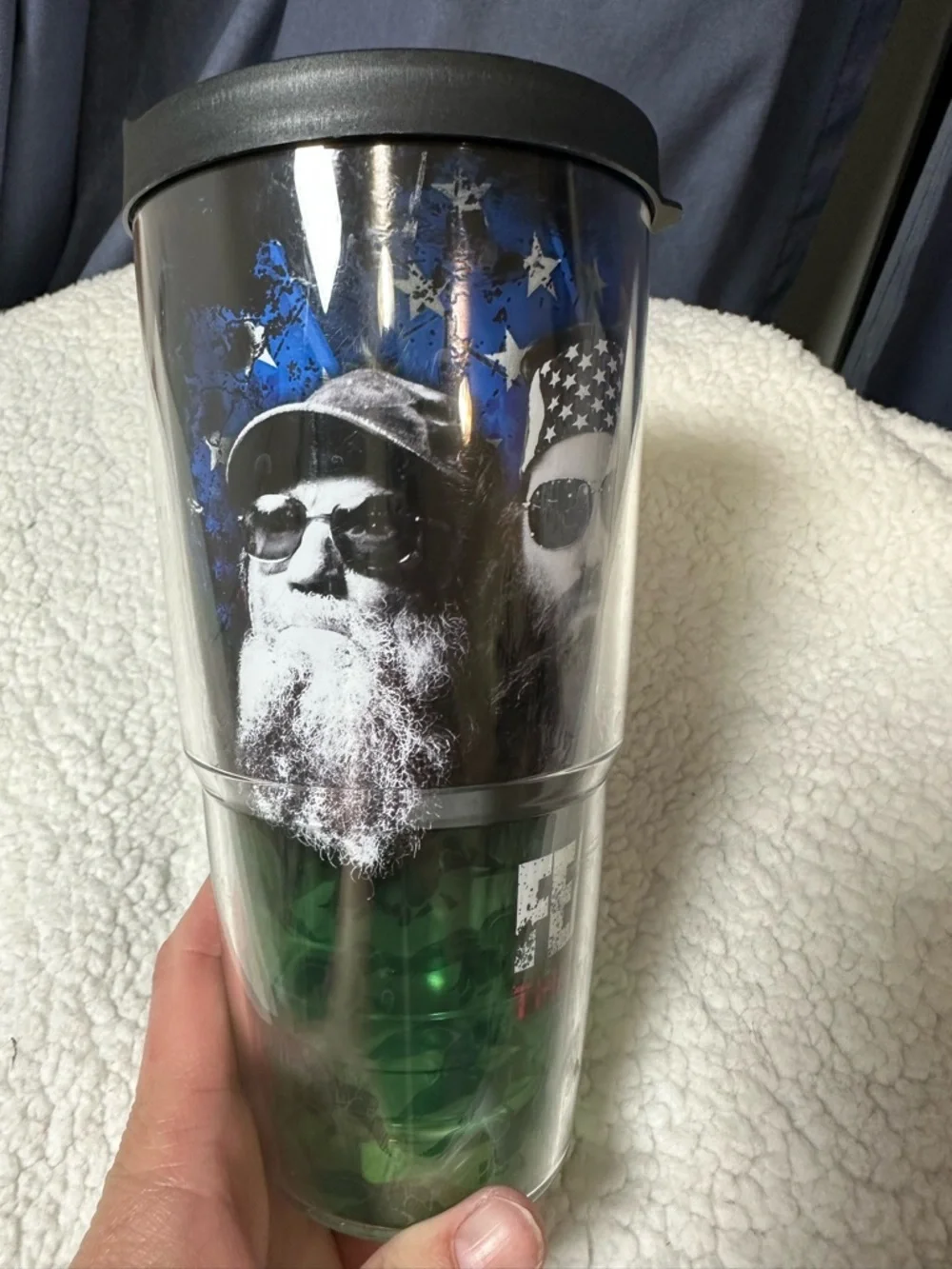 Duck Dynasty 24 oz Tervis Fear The Beard Travel Tumbler - Patriotic Graphic